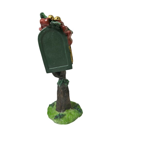 Tree Post Mail Box Vintage Christmas Decor 5.5 Inches Tall Ceramic Figurine - Picture 6 of 8